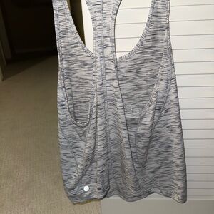 Lululemon Women's Gray black and white flowy razor back Tank Top